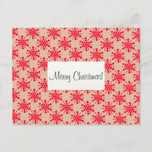 Red stars Merry Christmas! Holiday Postcard