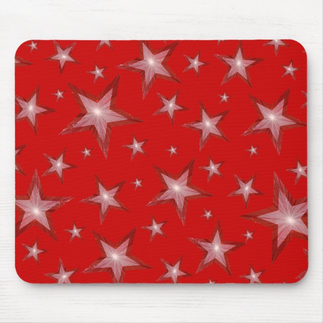 Red Stars mousepad red (Front)