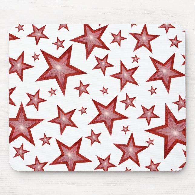 Red Stars mousepad white (Front)