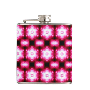 red stars on black flask