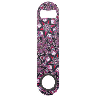 Red Stars on Purple Speed Bottle Opener