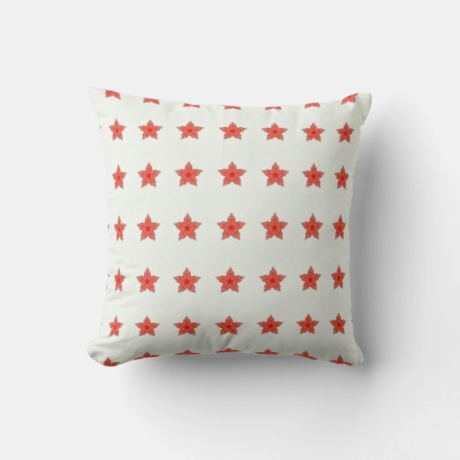 red stars on white pillow (Front)