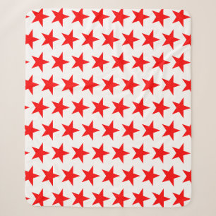 Red Stars Pattern Sherpa Blanket