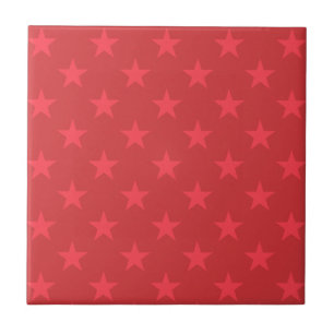 Red stars pattern tile