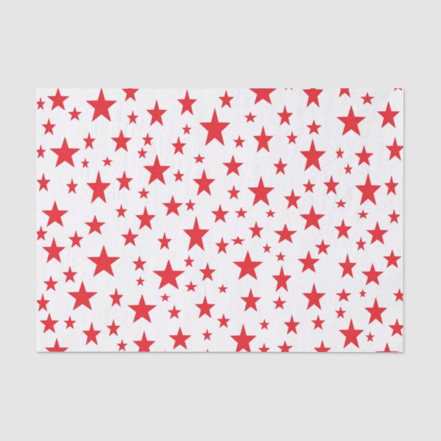 Red Stars Tissue Paper (Front)