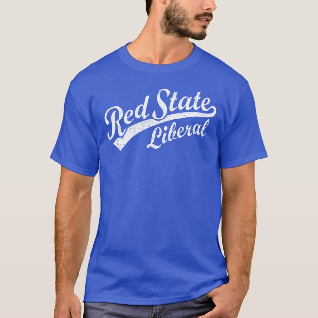 Red State Liberal Blue Wave election T-Shirt (Front)