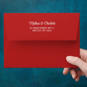 Red Stationery Christmas Personalised Envelope