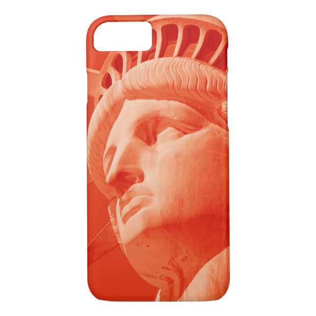 Red Statue of Liberty Barely There iPhone 7 Case (Back)