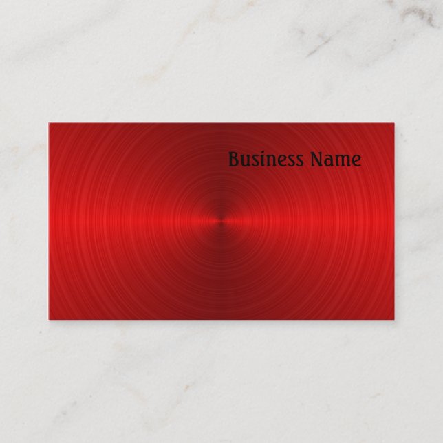 Red Steel Business Card (Front)