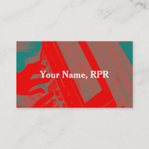 Red Steno Machine Court Reporter Business Card