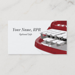 Red Steno Machine Court Reporter Business Cards