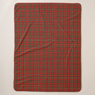 Red Stewart Plaid Sherpa Blanket