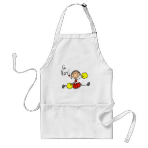 Red Stick Figure Cheerleader t-shirts and Gifts Standard Apron