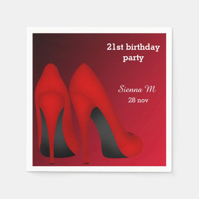 Red Stilettos Napkin (Front)
