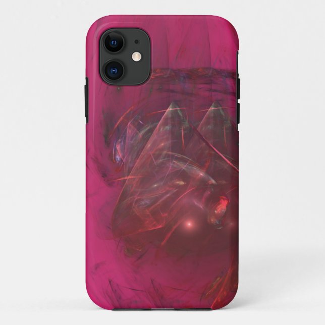 red stone crystal abstract art case (Back)