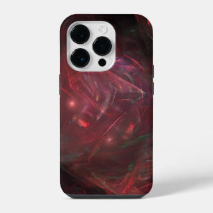 red stone crystal abstract art iPhone 14 pro case