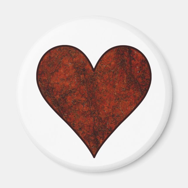 Red Stone Heart Magnet (Front)