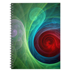 Red Storm Abstract Art Notebook
