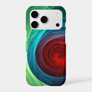 Red Storm Floral Modern Abstract Art Colour Patter