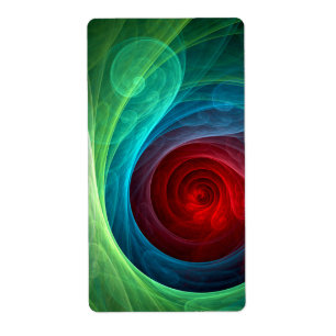 Red Storm Floral Modern Abstract Art Colour Patter
