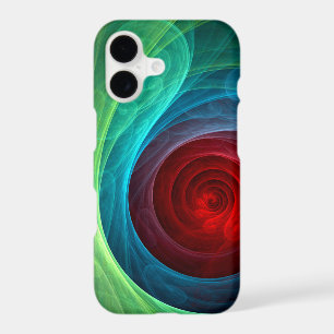 Red Storm Floral Modern Abstract Art Colour Patter
