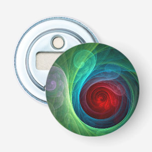Red Storm Floral Modern Abstract Art Colour Patter Bottle Opener