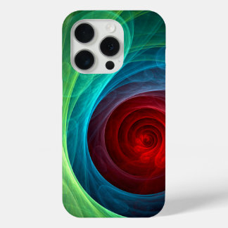 Red Storm Floral Modern Abstract Art Colour Patter iPhone 15 Pro Case