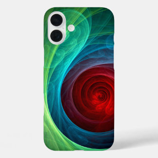 Red Storm Floral Modern Abstract Art Colour Patter iPhone 16 Plus Case