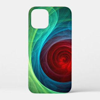 Red Storm Floral Modern Abstract Art Colour Patter iPhone 12 Mini Case