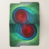 Red Storm Floral Modern Abstract Art Colour Patter File Folder (Outside Left)