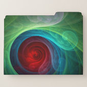 Red Storm Floral Modern Abstract Art Colour Patter File Folder (Back Left)