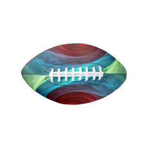 Red Storm Floral Modern Abstract Art Colour Patter Football