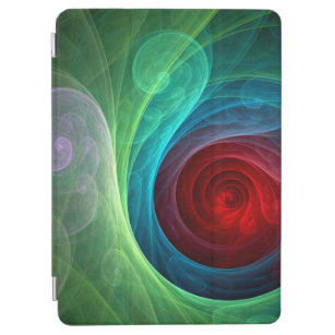 Red Storm Floral Modern Abstract Art Colour Patter iPad Air Cover