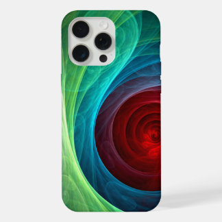 Red Storm Floral Modern Abstract Art Colour Patter iPhone 15 Pro Max Case
