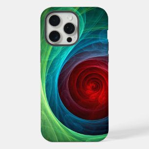 Red Storm Floral Modern Abstract Art Colour Patter iPhone 15 Pro Max Case