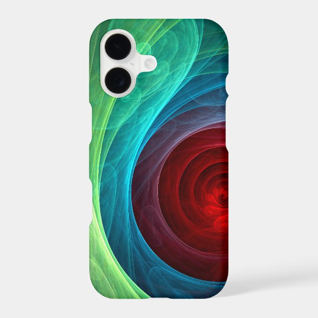 Red Storm Floral Modern Abstract Art Colour Patter iPhone Case (Back)