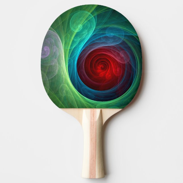 Red Storm Floral Modern Abstract Art Colour Patter Ping Pong Paddle (Front)