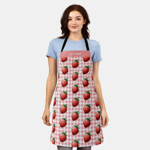 Red Strawberries Apron