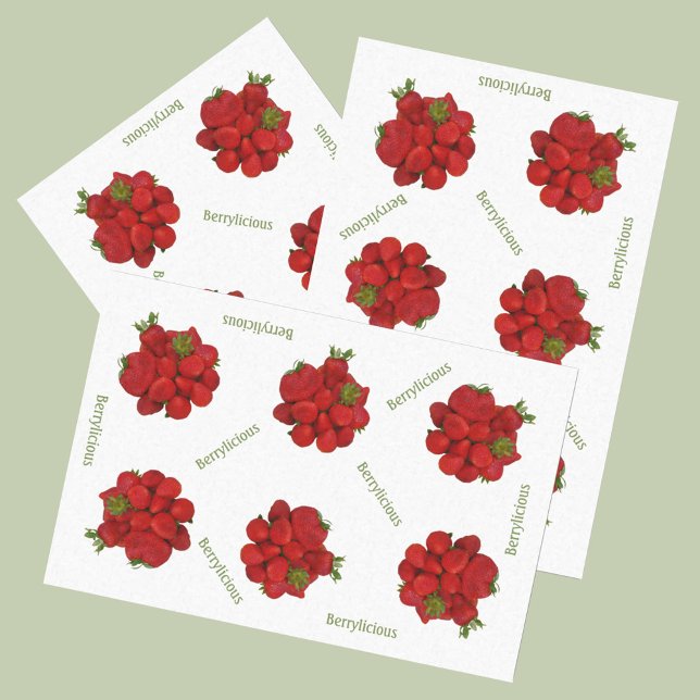 Red Strawberries Berrylicious Tissue Paper (Creator Uploaded)