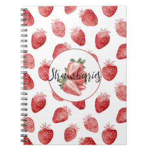 Red Strawberries Fruit Notebook