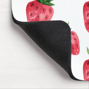 Red Strawberries Pattern Mouse Pad