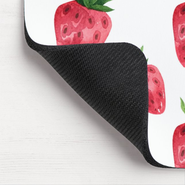 Red Strawberries Pattern Mouse Pad (Corner)