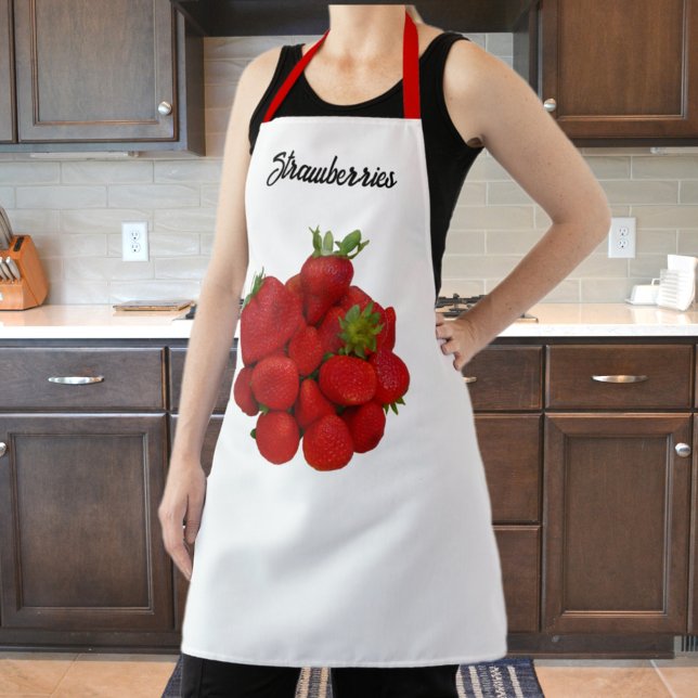 Red Strawberries Photographic  Apron (Creator Uploaded)