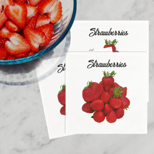 Red Strawberries Photographic  Napkin