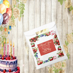 Red Strawberry Baby Shower   Blue Berry Sweet Cute Favour Bag