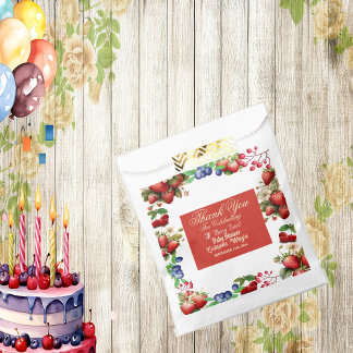 Red Strawberry Baby Shower | Blue Berry Sweet Cute Favour Bag