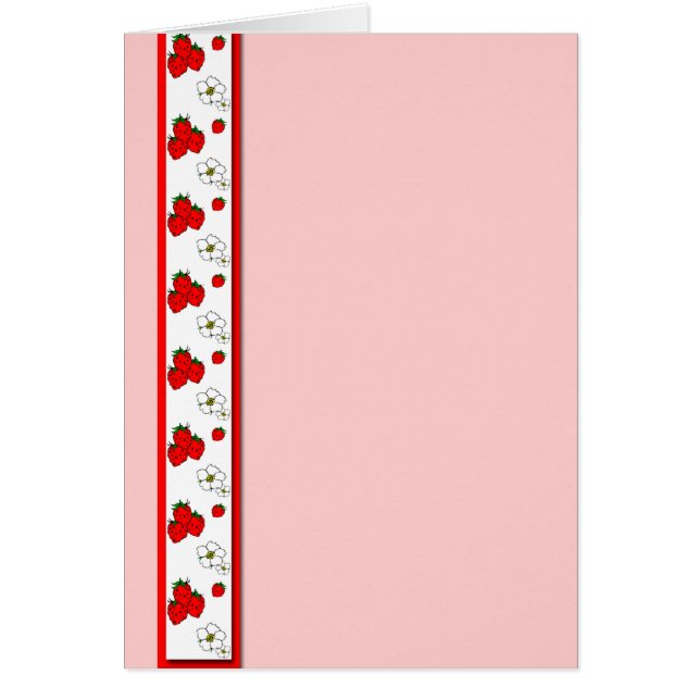 Red Strawberry Blank Art Card (Front)