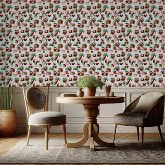 Red Strawberry Blue Berry Very Sweet Summer Fruit  Wallpaper