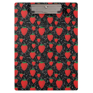 Red Strawberry Fruit Lovers Sweet Berries Elegant Clipboard