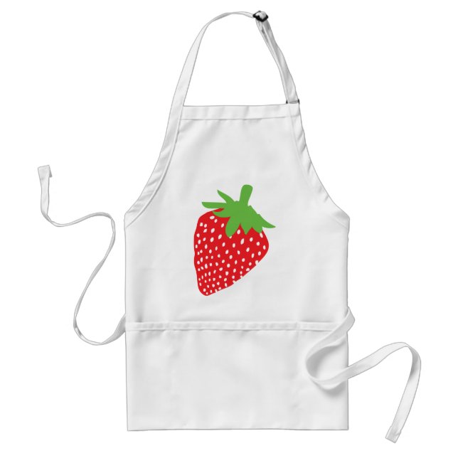 red strawberry icon standard apron (Front)
